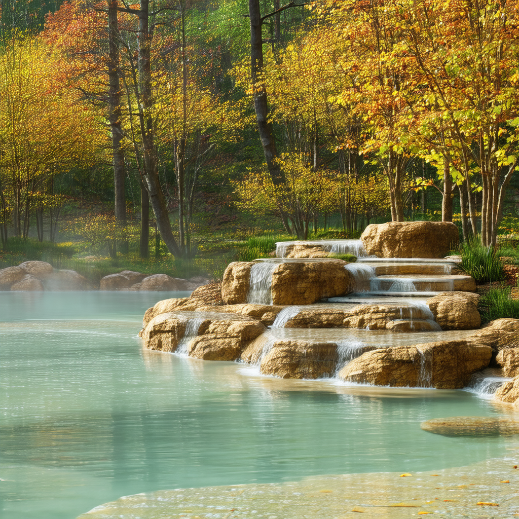 Beautiful waterfall surrounded by a forest
