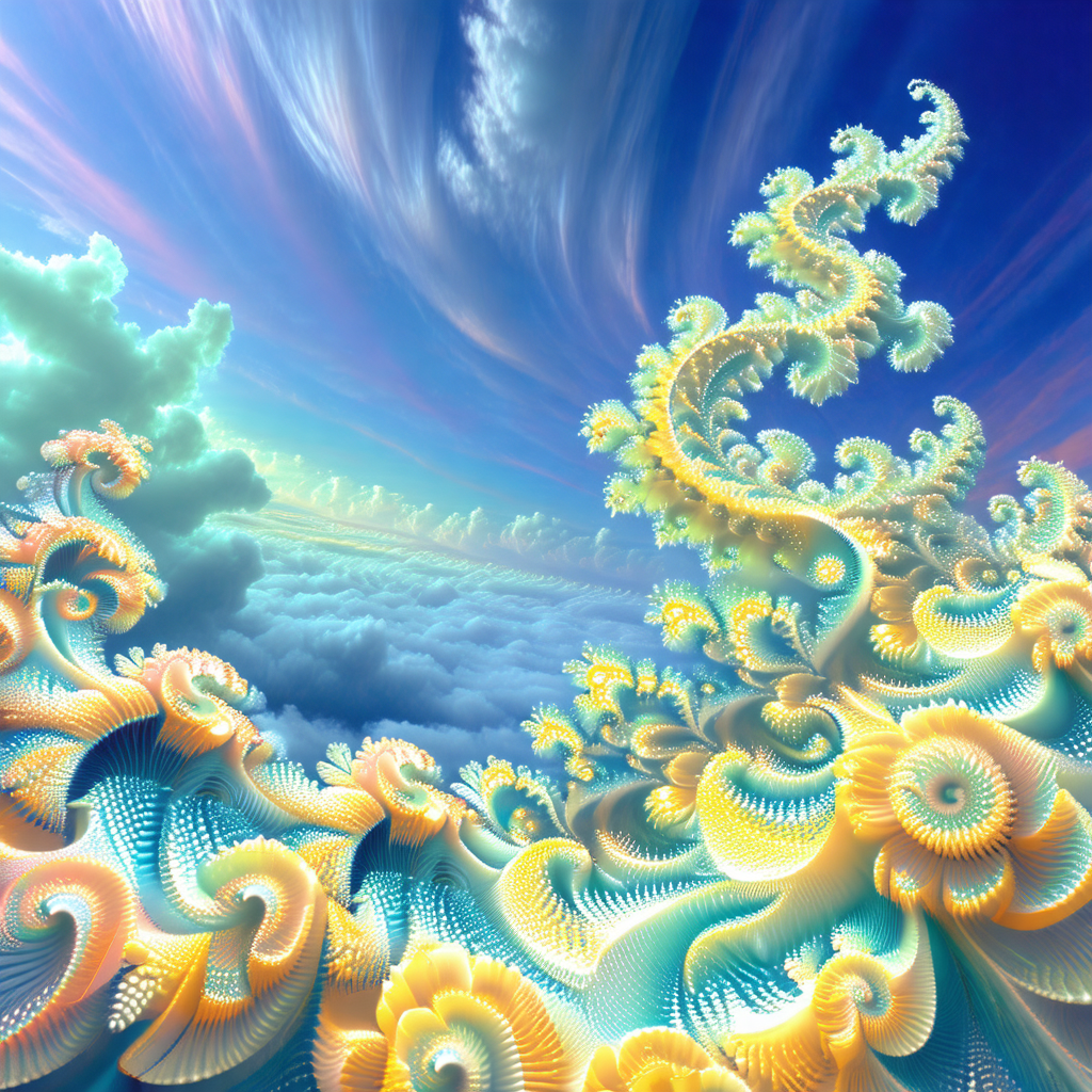 Vibrant and colorful ocean scene with a large wave crashi...