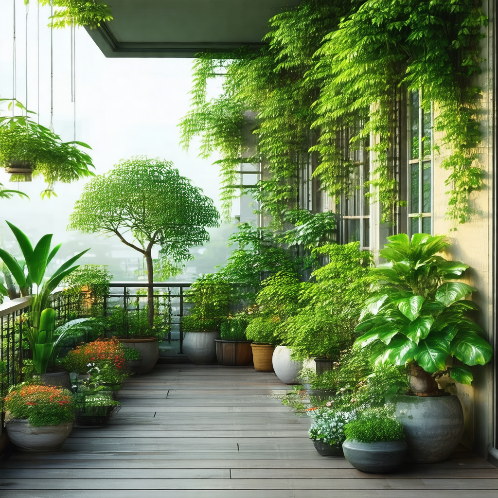 Large, well-maintained garden with a variety of plants an...
