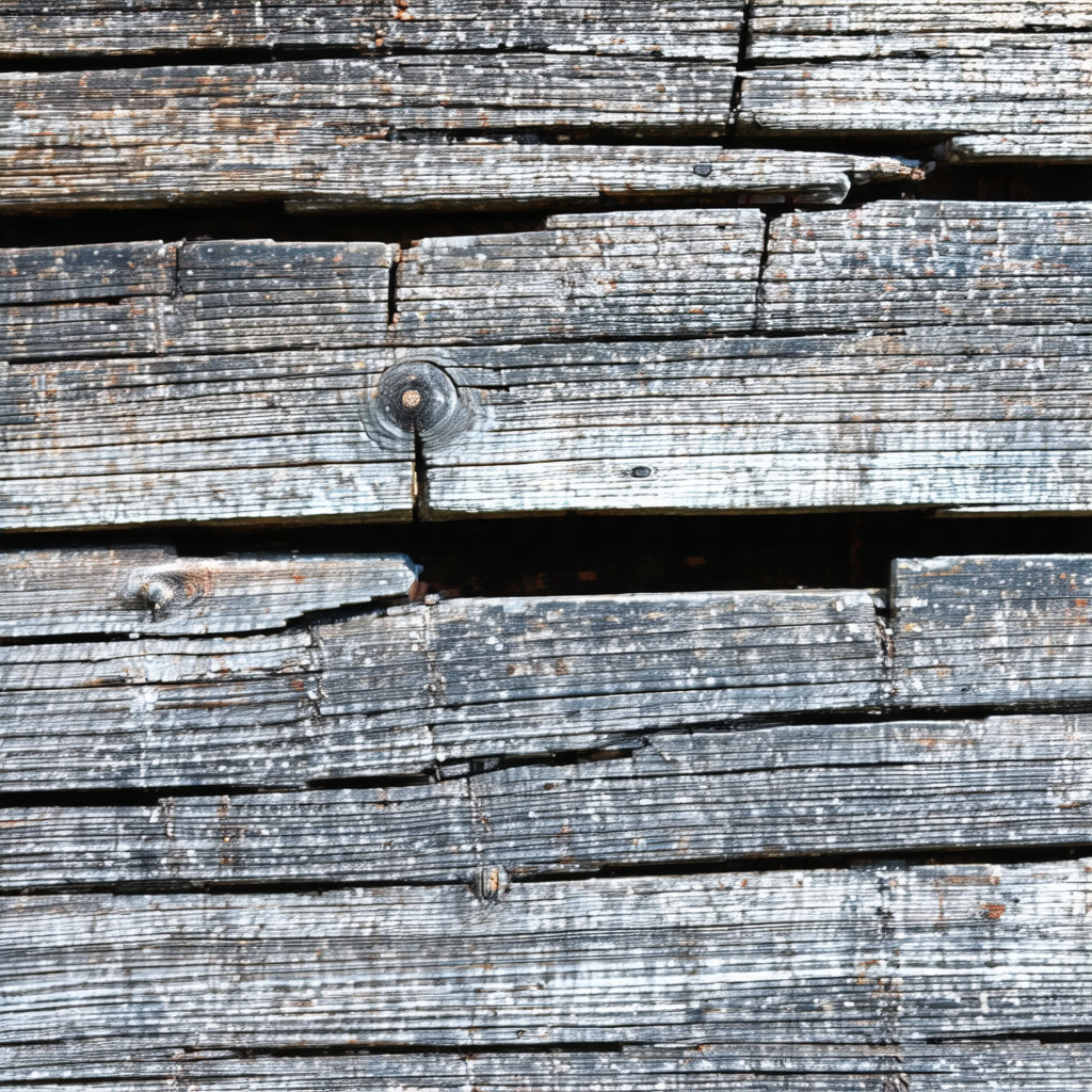 Wooden plank with a large hole in the middle