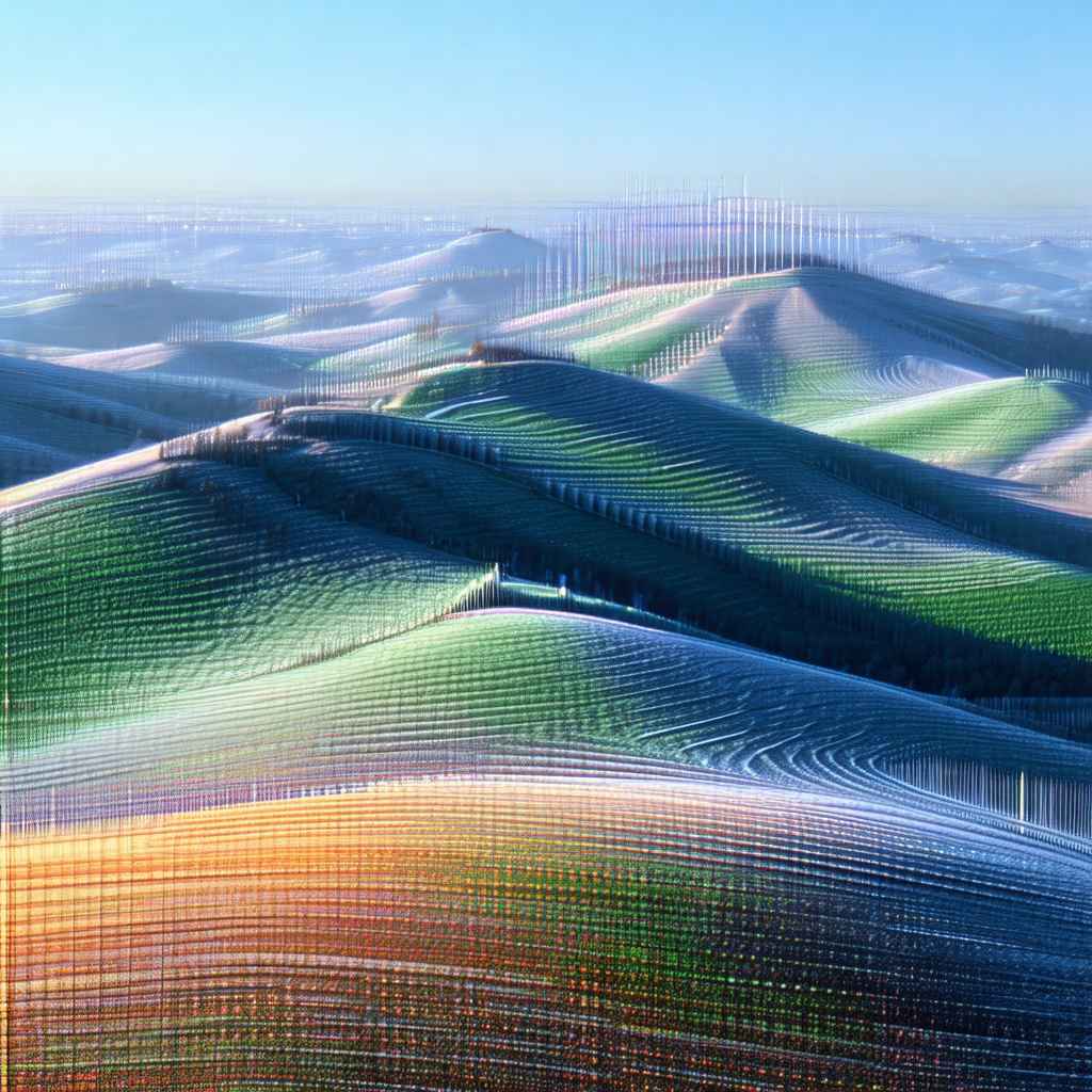 Beautiful, colorful, and detailed landscape of a mountain...