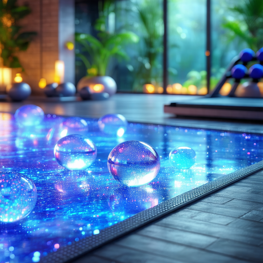 Large swimming pool filled with blue water