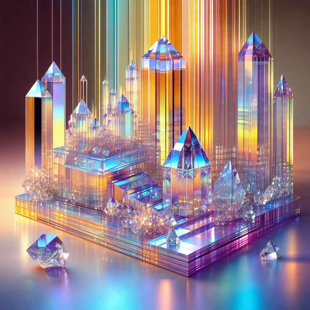 Large, colorful crystal structure with a variety of diffe...