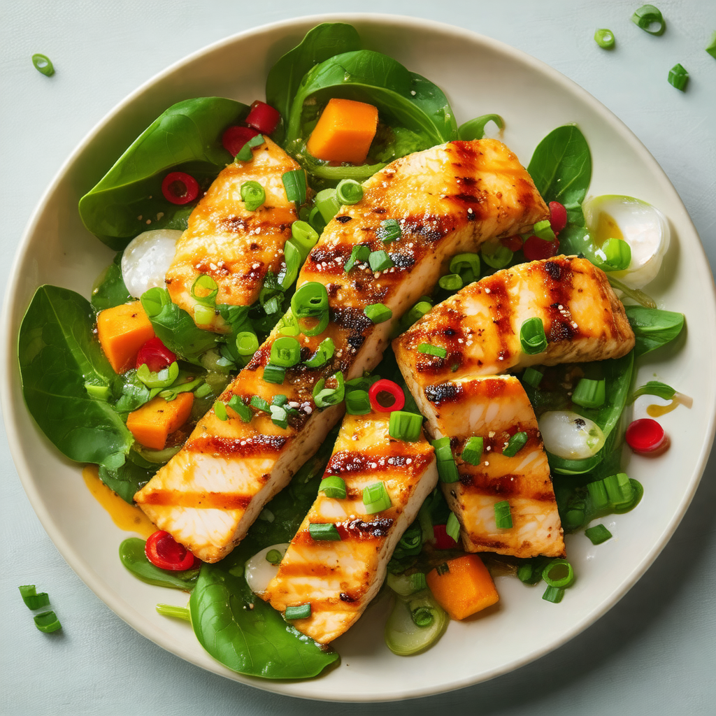 Plate filled with a delicious and healthy meal