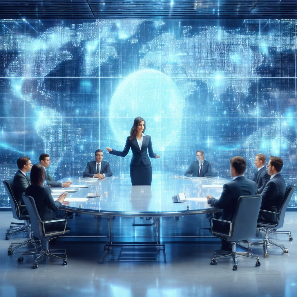 Group of people gathered around a large, round table