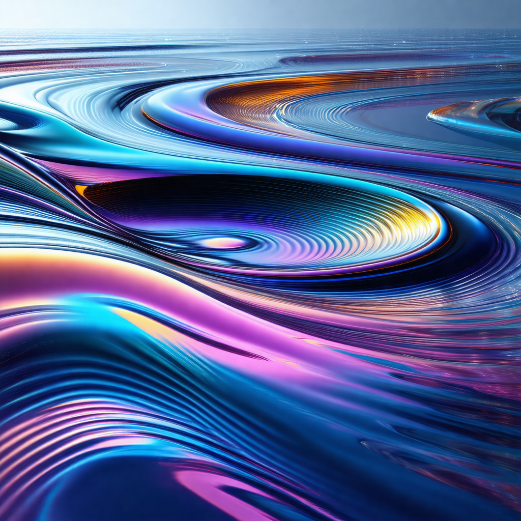 Vibrant and colorful painting of a wave