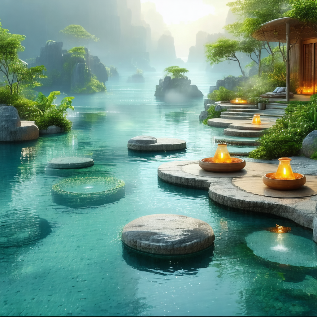 Serene scene of a lake with a small island in the middle