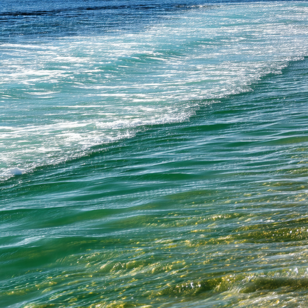 Beautiful beach scene with a large body of water