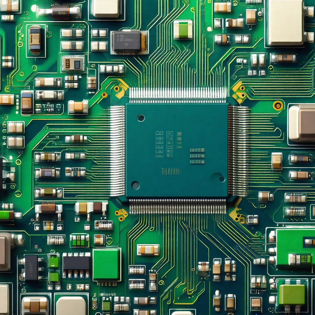 Close-up of a computer circuit board, showcasing the intr...