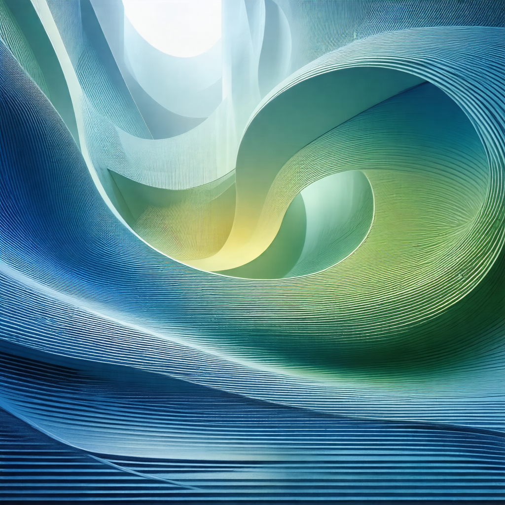 Large, curved, and colorful sculpture made of metal