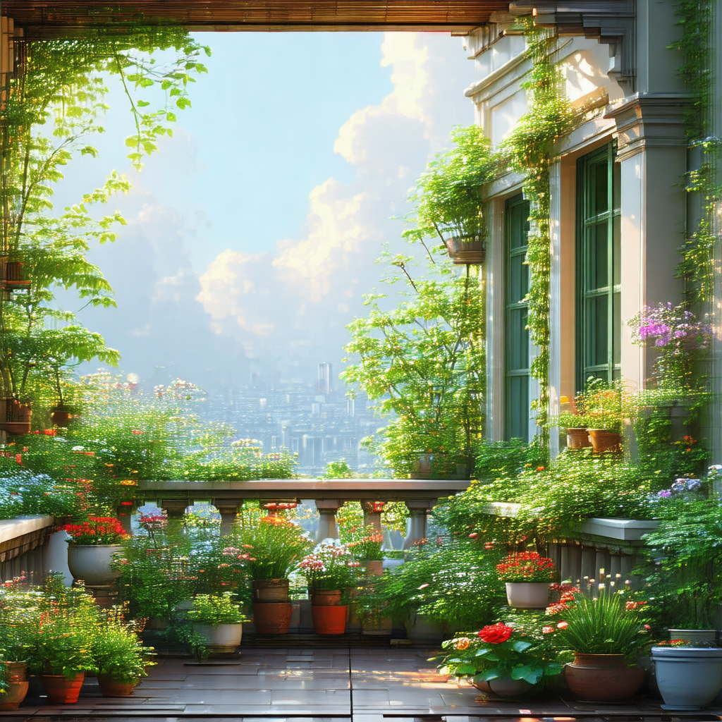 Beautiful garden with a variety of plants and flowers