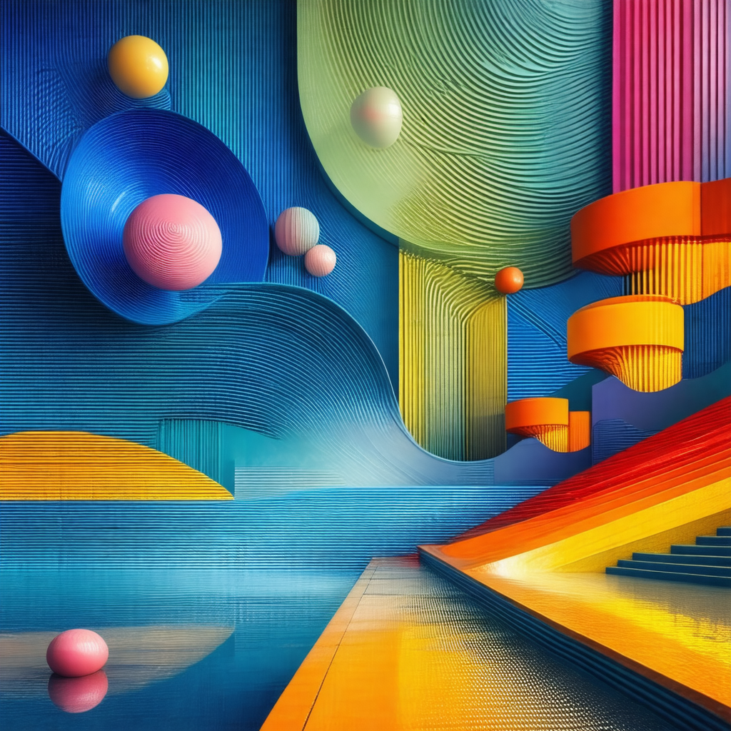 Colorful and vibrant painting of a cityscape