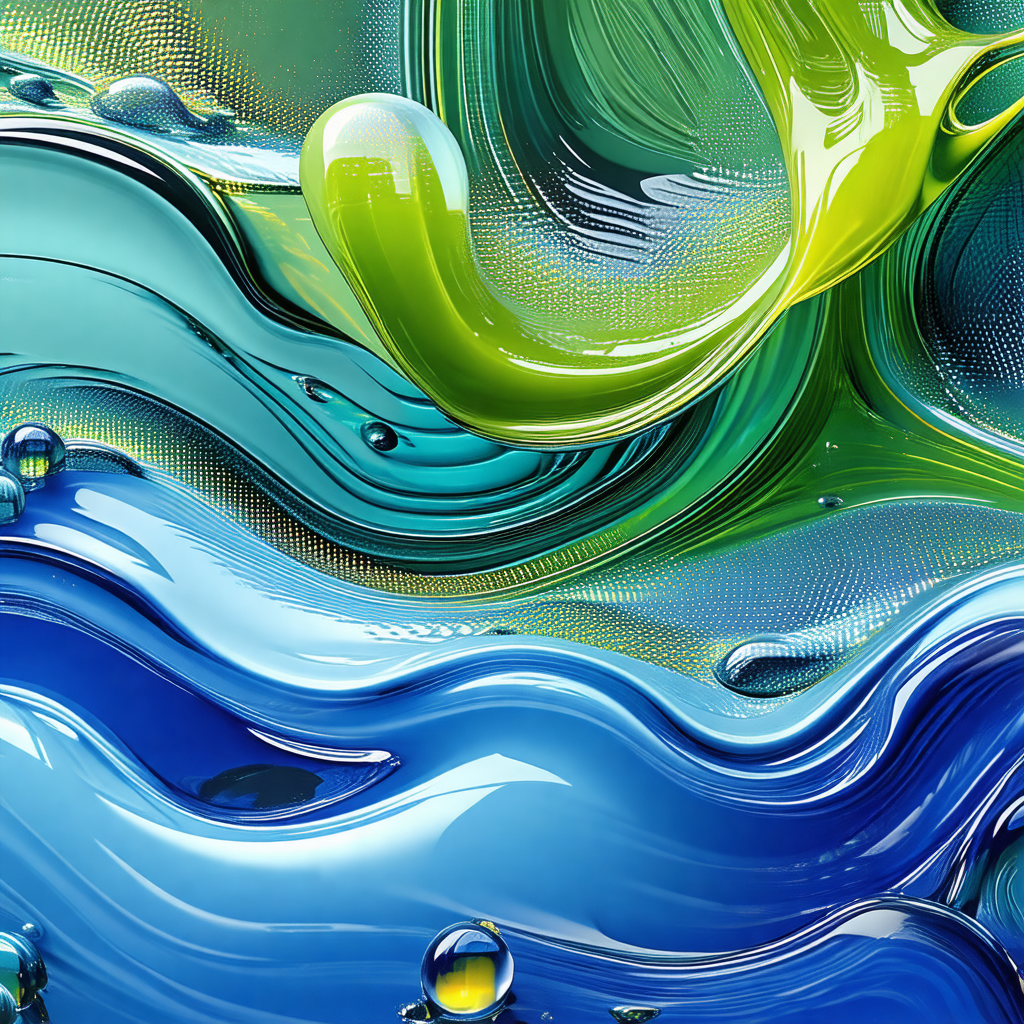 Vibrant and colorful painting of a wave