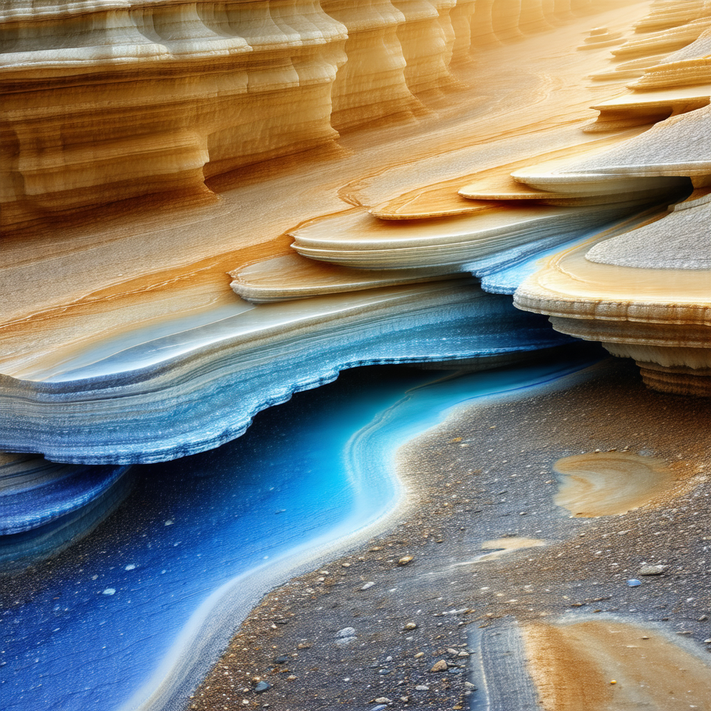 Beautiful landscape with a river flowing through a canyon
