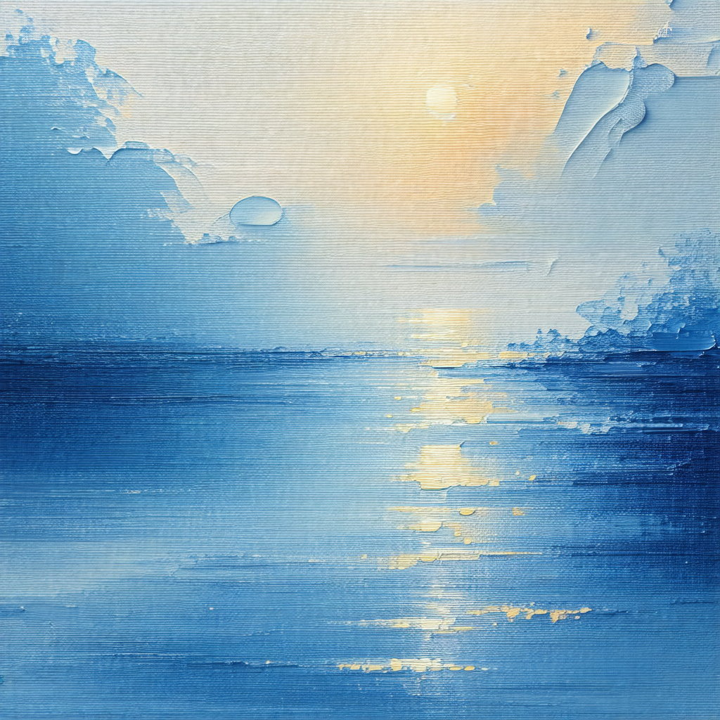 Beautiful sunset over a body of water, possibly an ocean