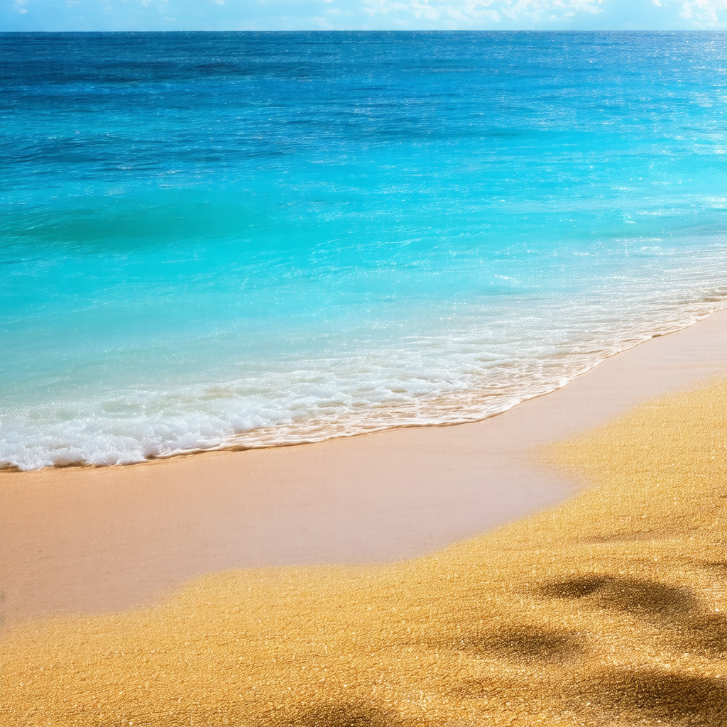 Beautiful beach with a clear blue ocean