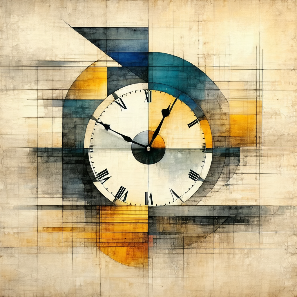 Large clock with a white face and black hands