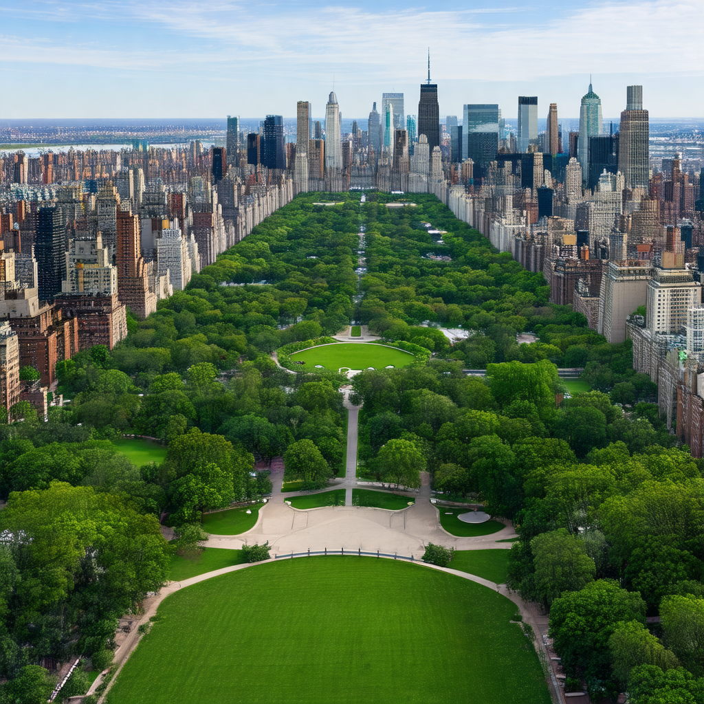 Panoramic view of a large city, showcasing the city's sky...