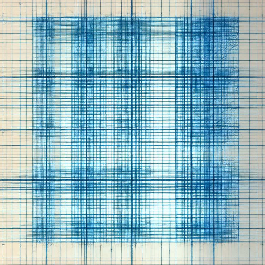 Blue and white checkered pattern, which is a square grid ...