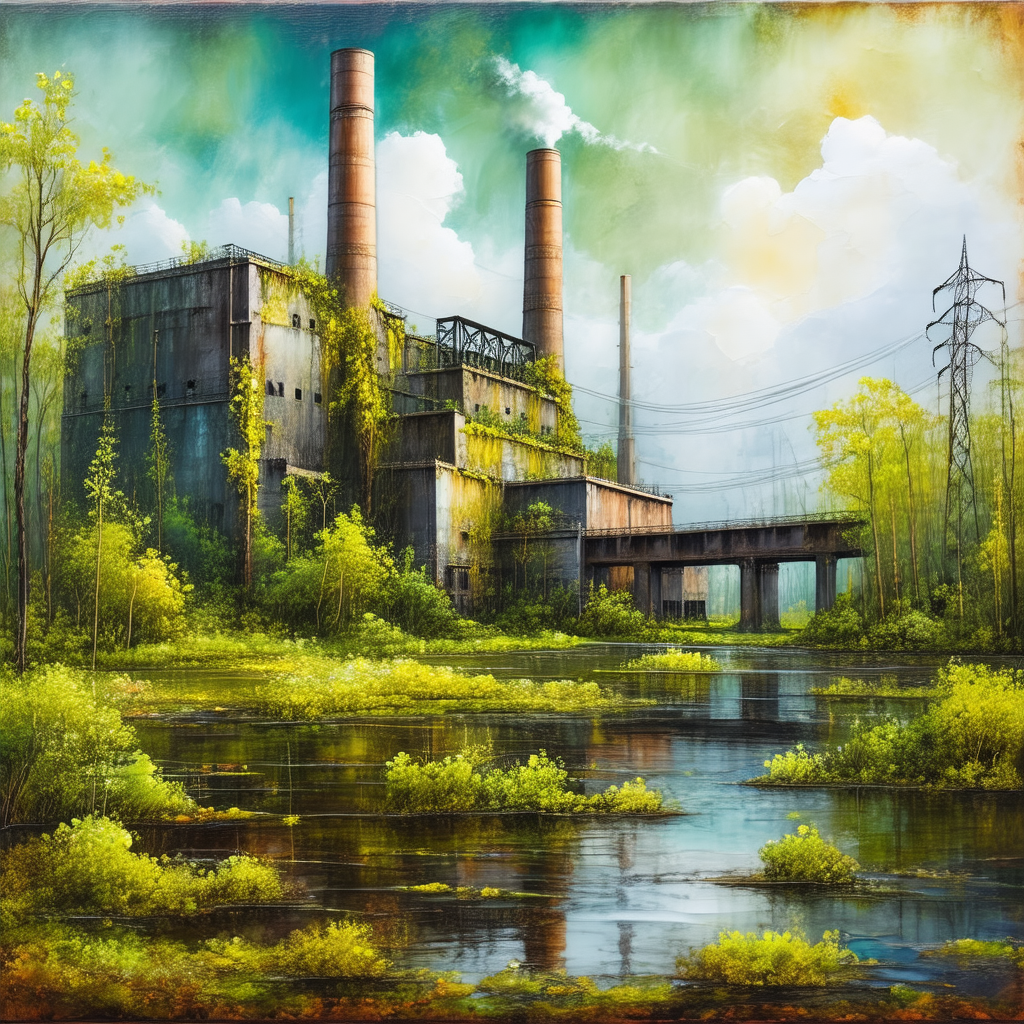 Large, old, and abandoned industrial building situated in...