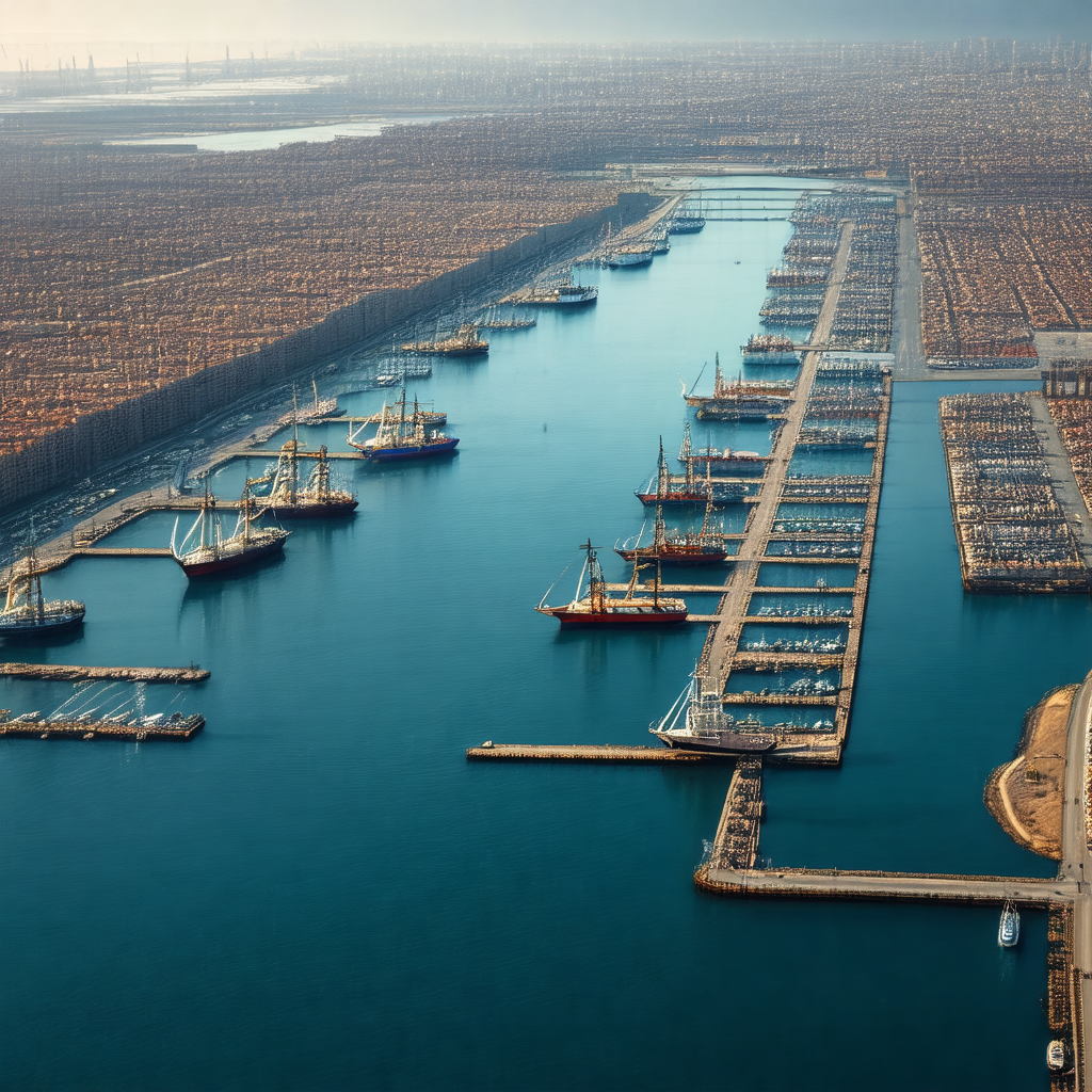 Large harbor filled with numerous boats of various sizes