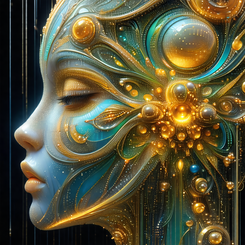 Woman with a unique and intricate design on her face