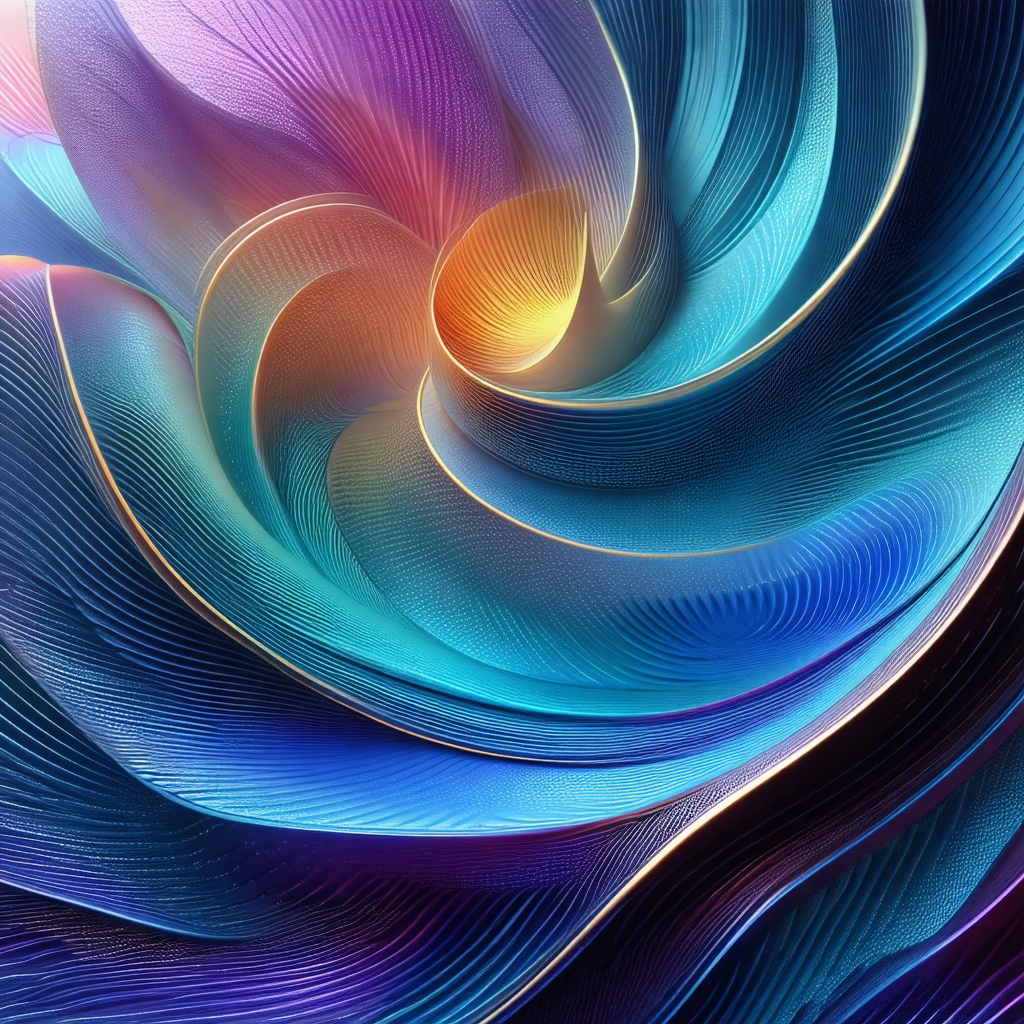 Vibrant and colorful spiral design, likely a piece of art...
