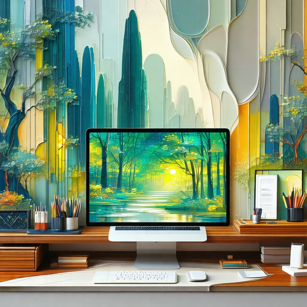 Computer desk with a desktop computer and a monitor on it