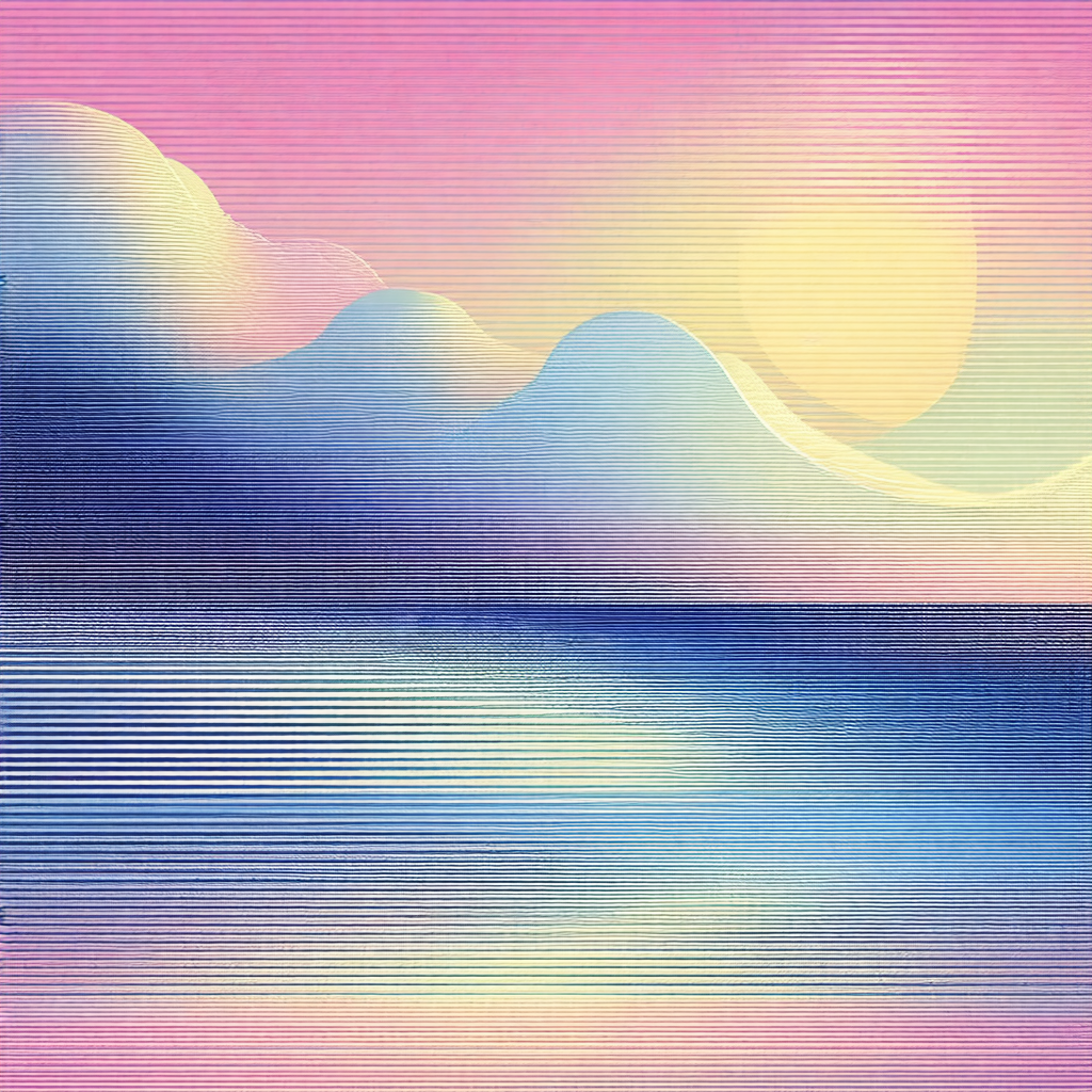 Beautiful beach scene with a large body of water in the b...