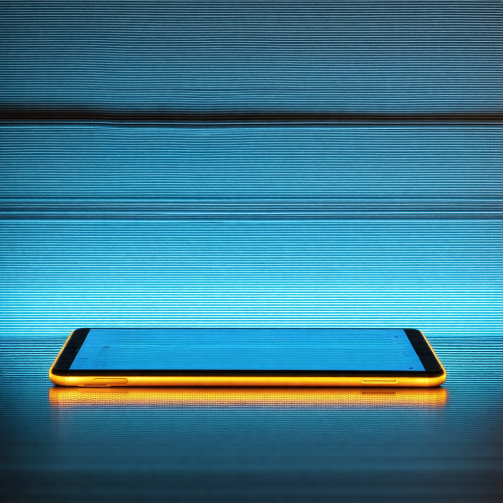 Cell phone sitting on a table