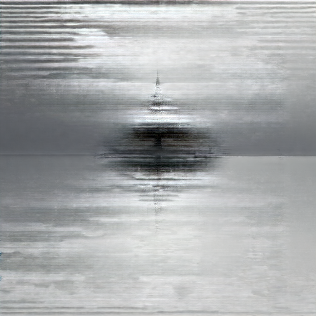 Person standing in a body of water, possibly a lake or a ...