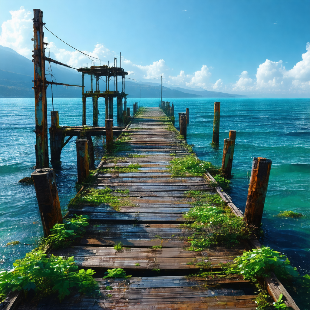 Wooden pier extending out into the water
