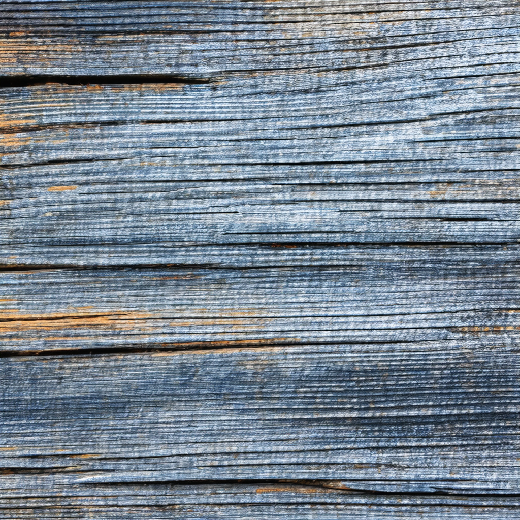 Wooden wall with a blue and yellow color scheme