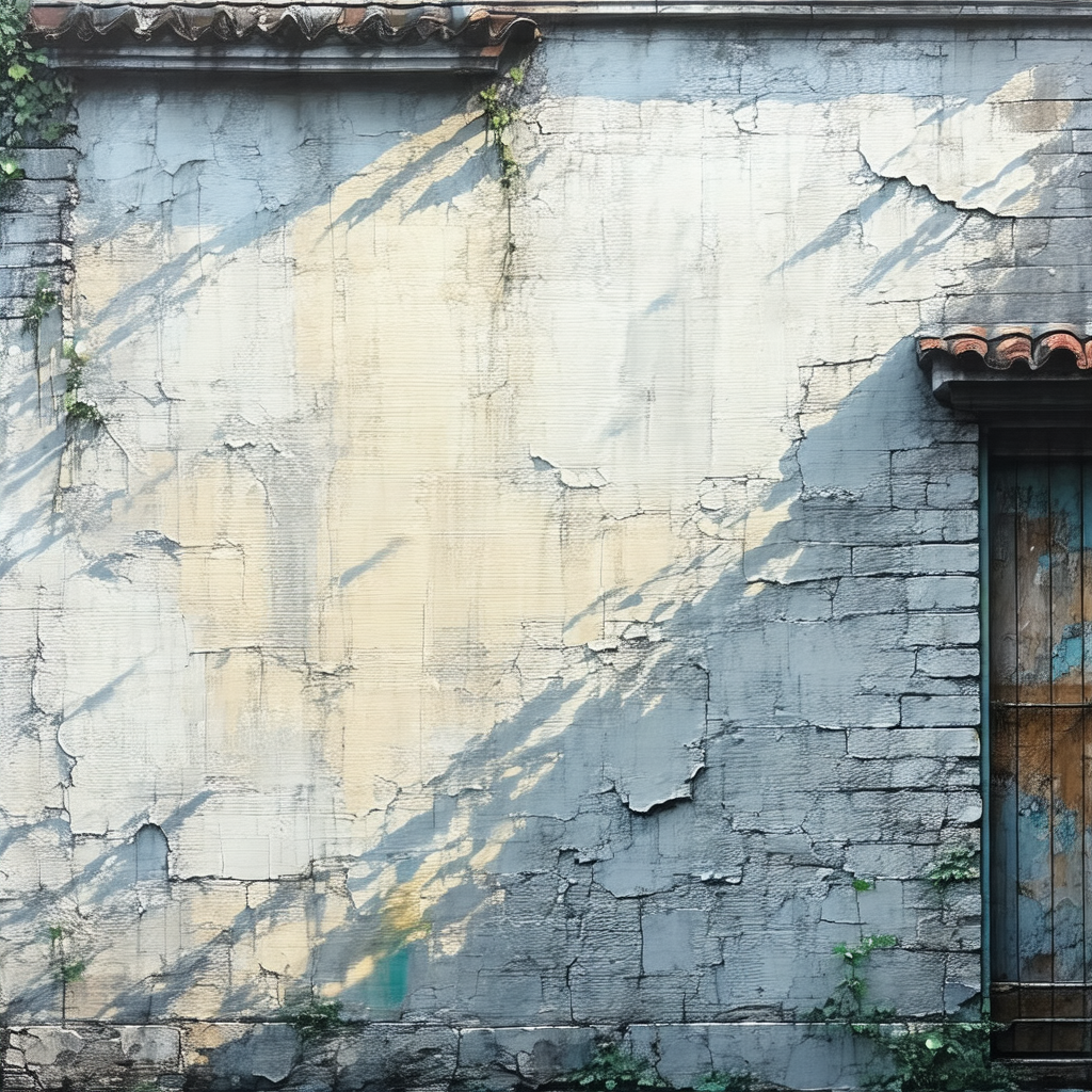 Building with a large, old brick wall