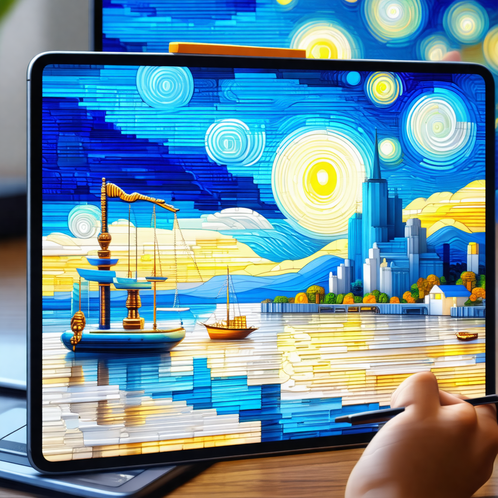 Person holding a laptop computer, which is open and displ...