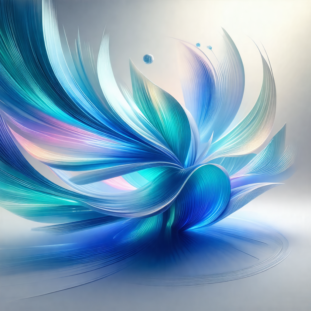 Large, colorful flower with a blue and purple hue