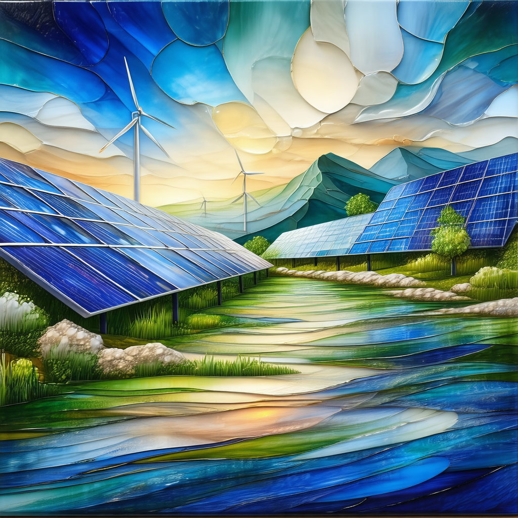 Beautiful landscape with a river flowing through a valley