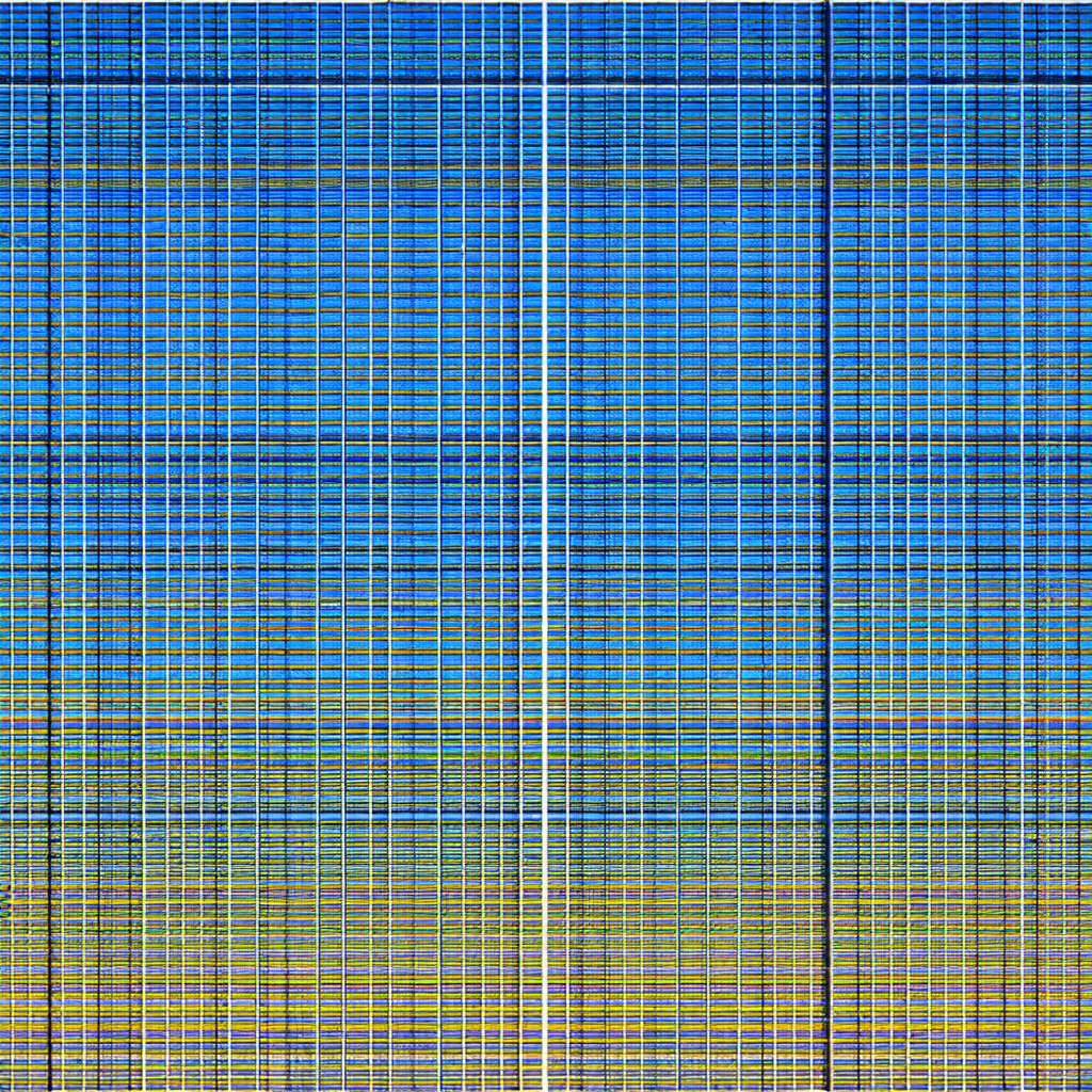 Large blue and yellow checkered pattern