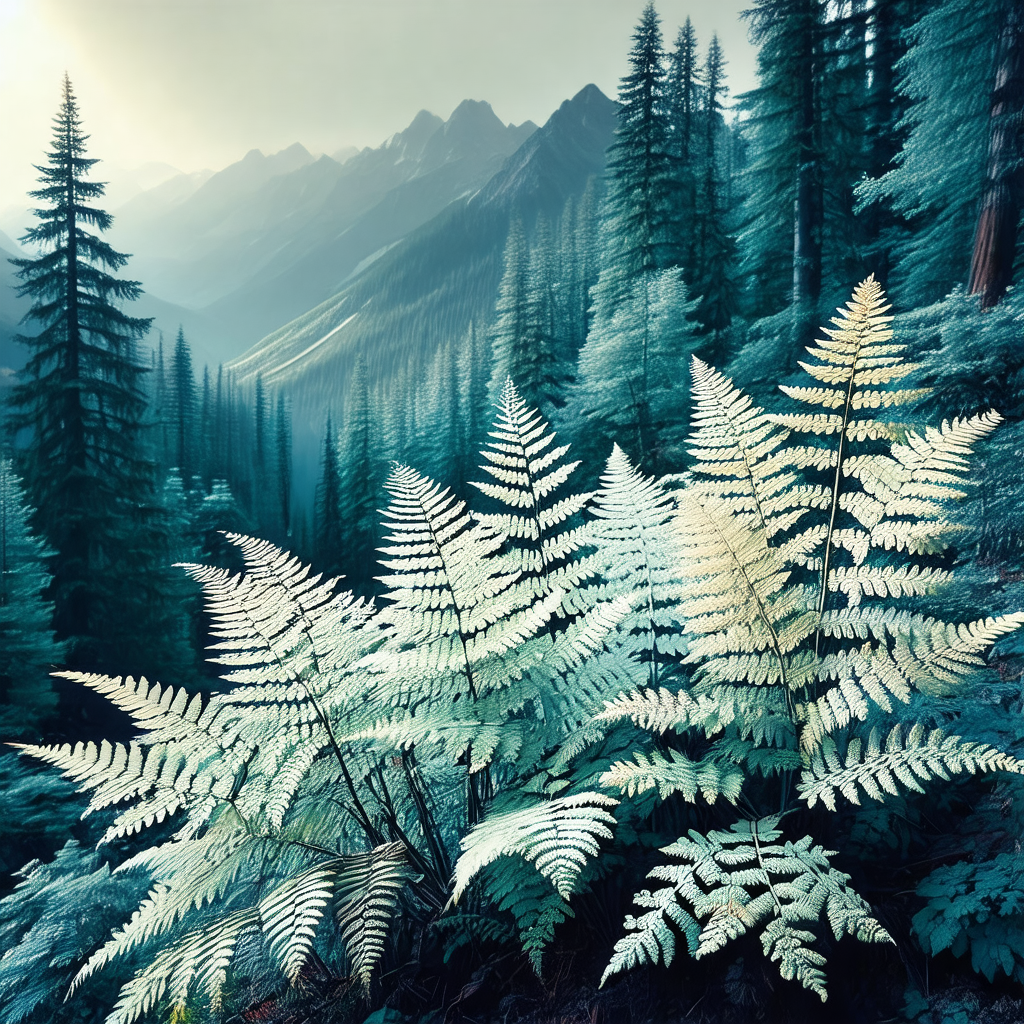 Lush green forest with a variety of trees and plants
