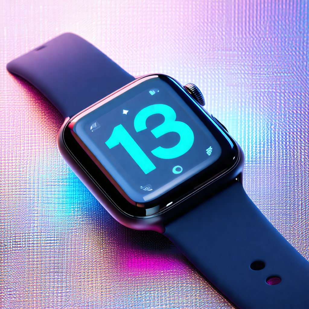 Close-up of a watch with a blue band