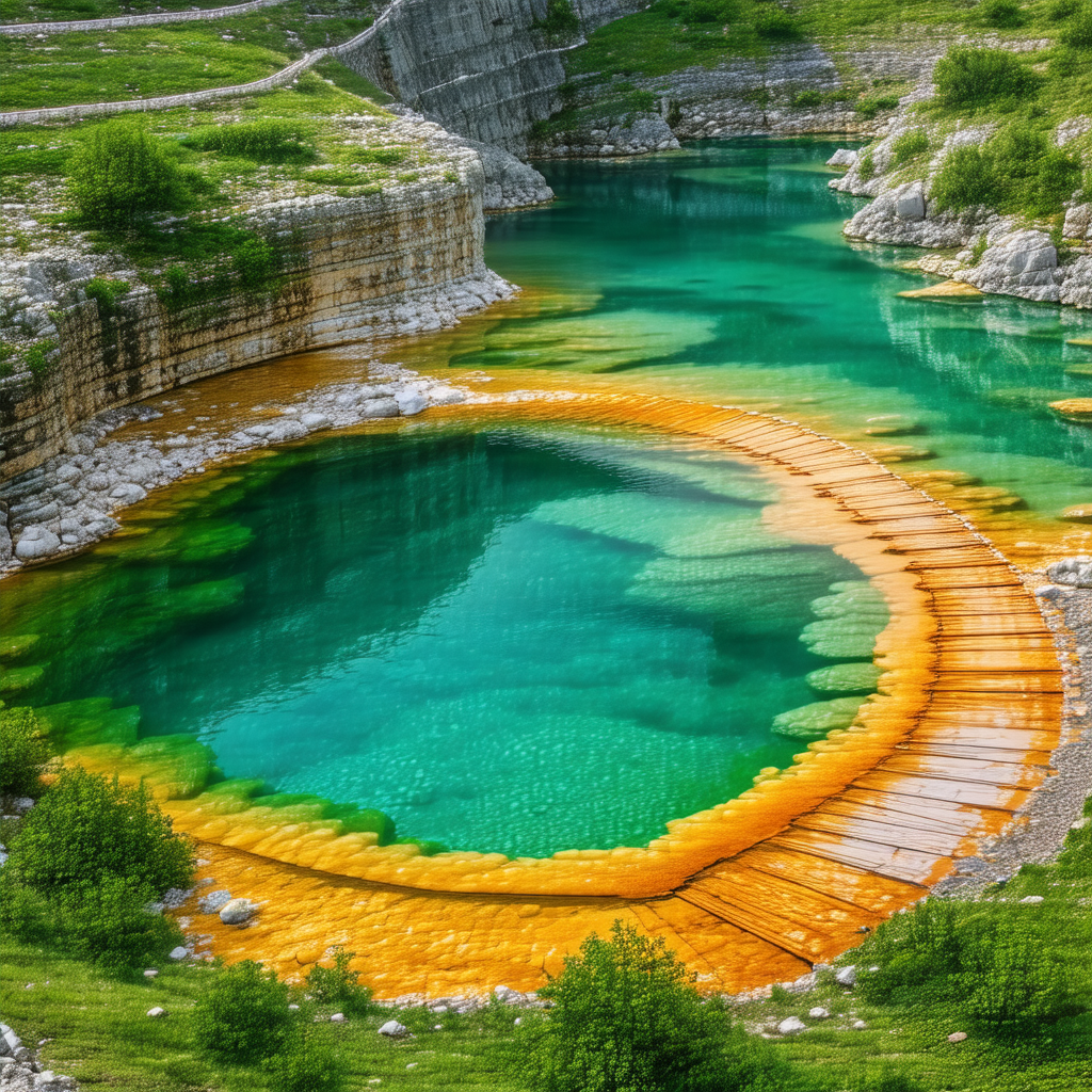 Beautiful, serene lake surrounded by a lush green forest