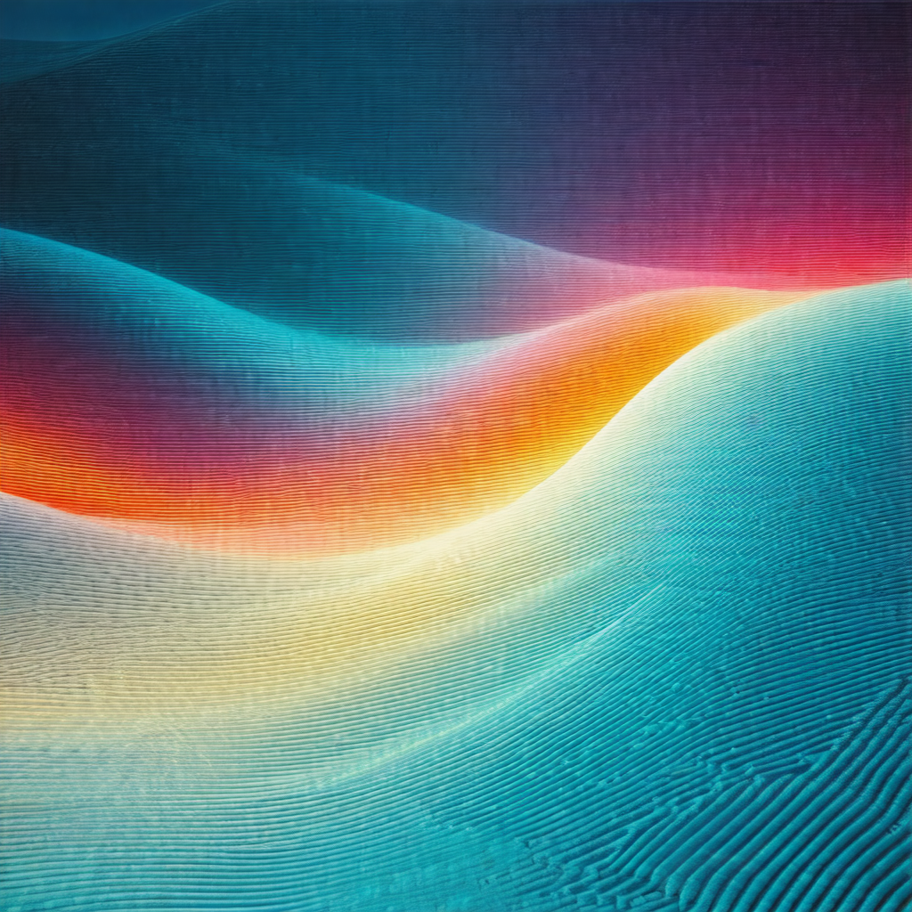 Painting of a desert landscape, featuring a mountainous t...