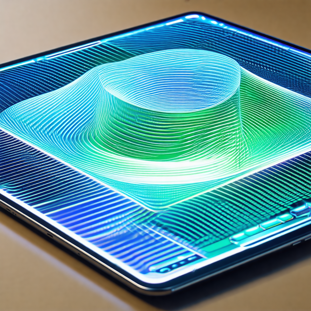 Laptop computer with a bright blue screen