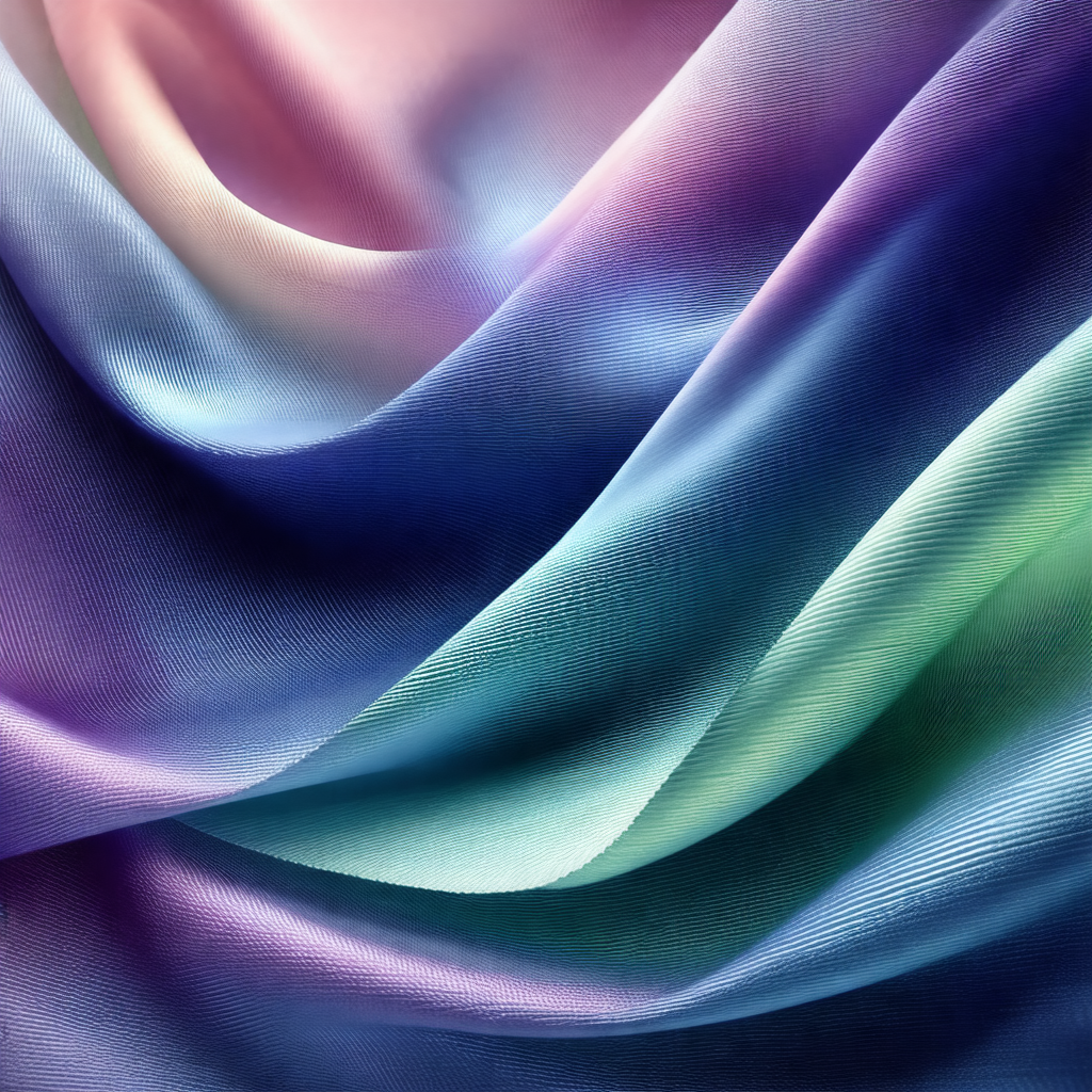 Close-up of a colorful, flowing piece of fabric