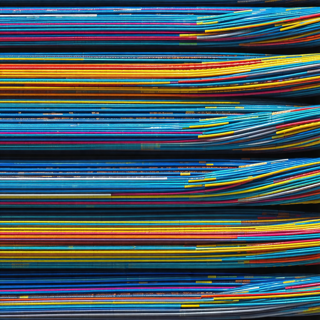Stack of colorful books, with each book having a differen...