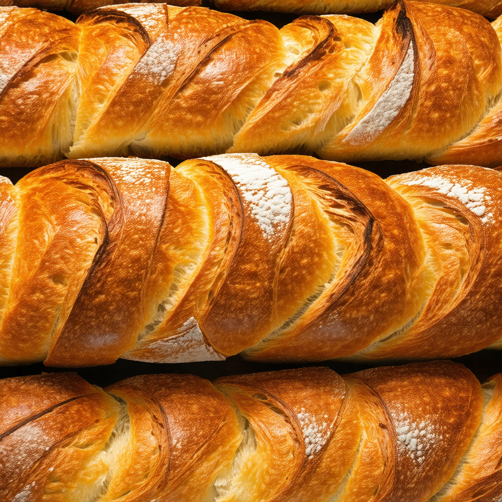 Large pile of freshly baked bread, with a variety of loav...