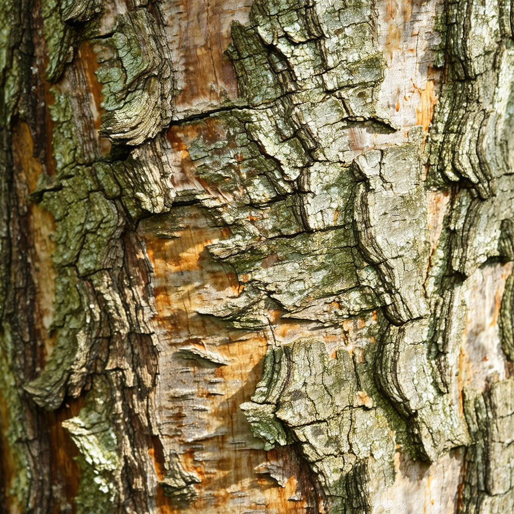 Tree with a large, bumpy, and rough bark