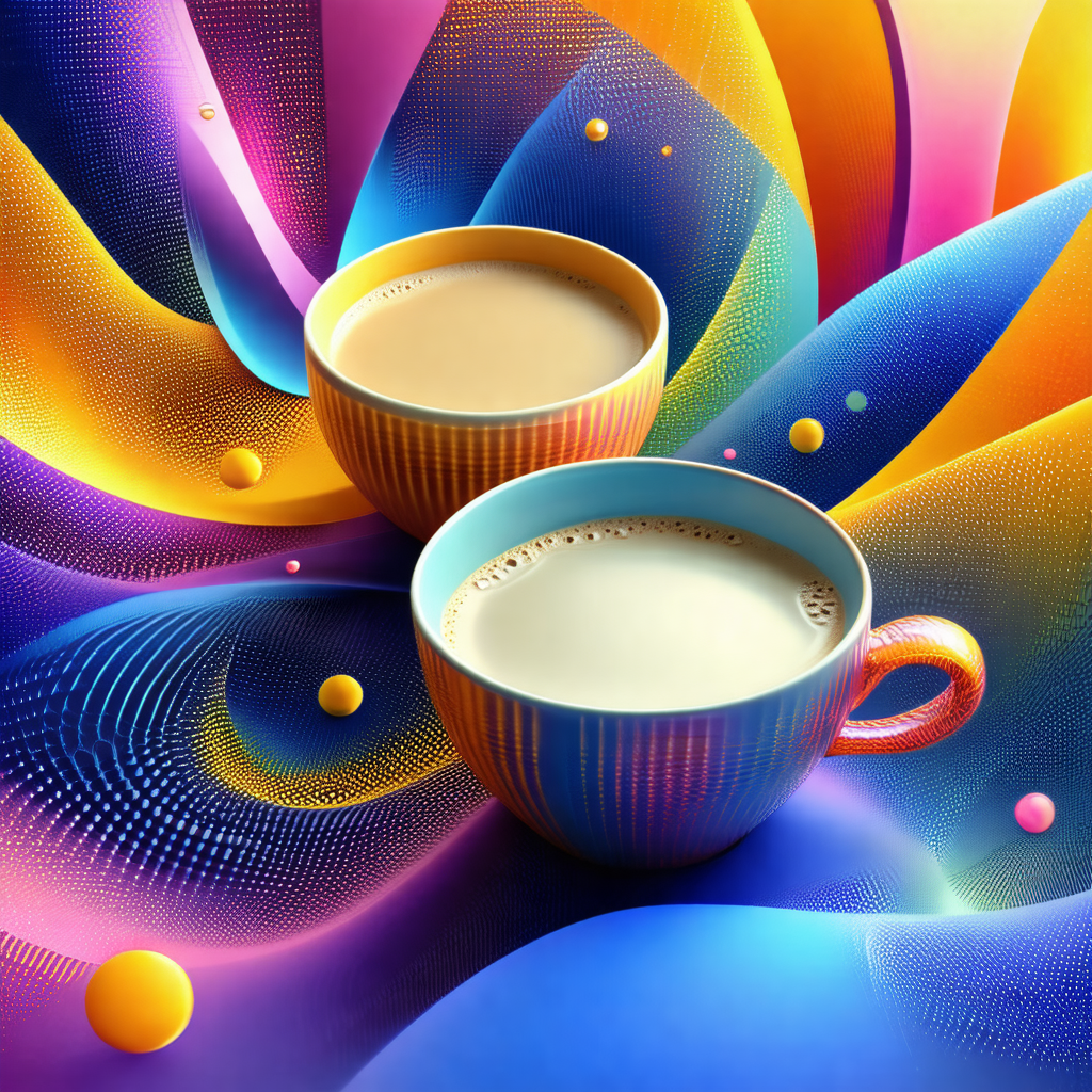Two cups of coffee placed on a table