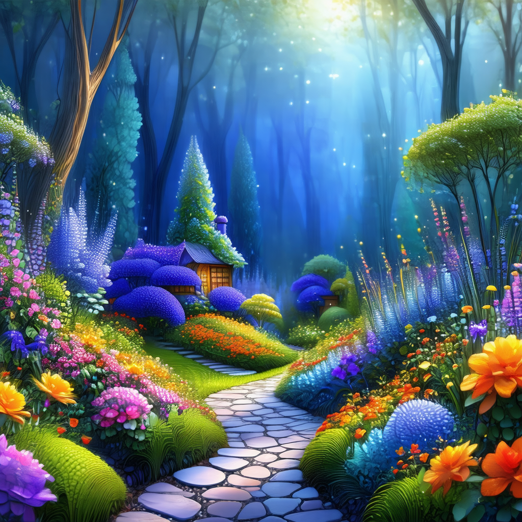 Colorful Painting Forest Artwork