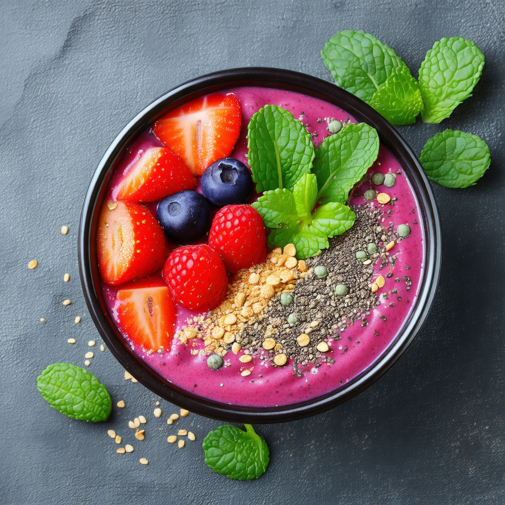 Bowl filled with a delicious mixture of fruits and nuts